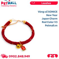 Vòng cổ SONICE New Year Japan Charm V3 - Kèm chuông may mắn Petmall