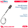 Dây dắt Ferplast Charm Leather Leash 1.2cm/110cm - Màu Xám Petmall