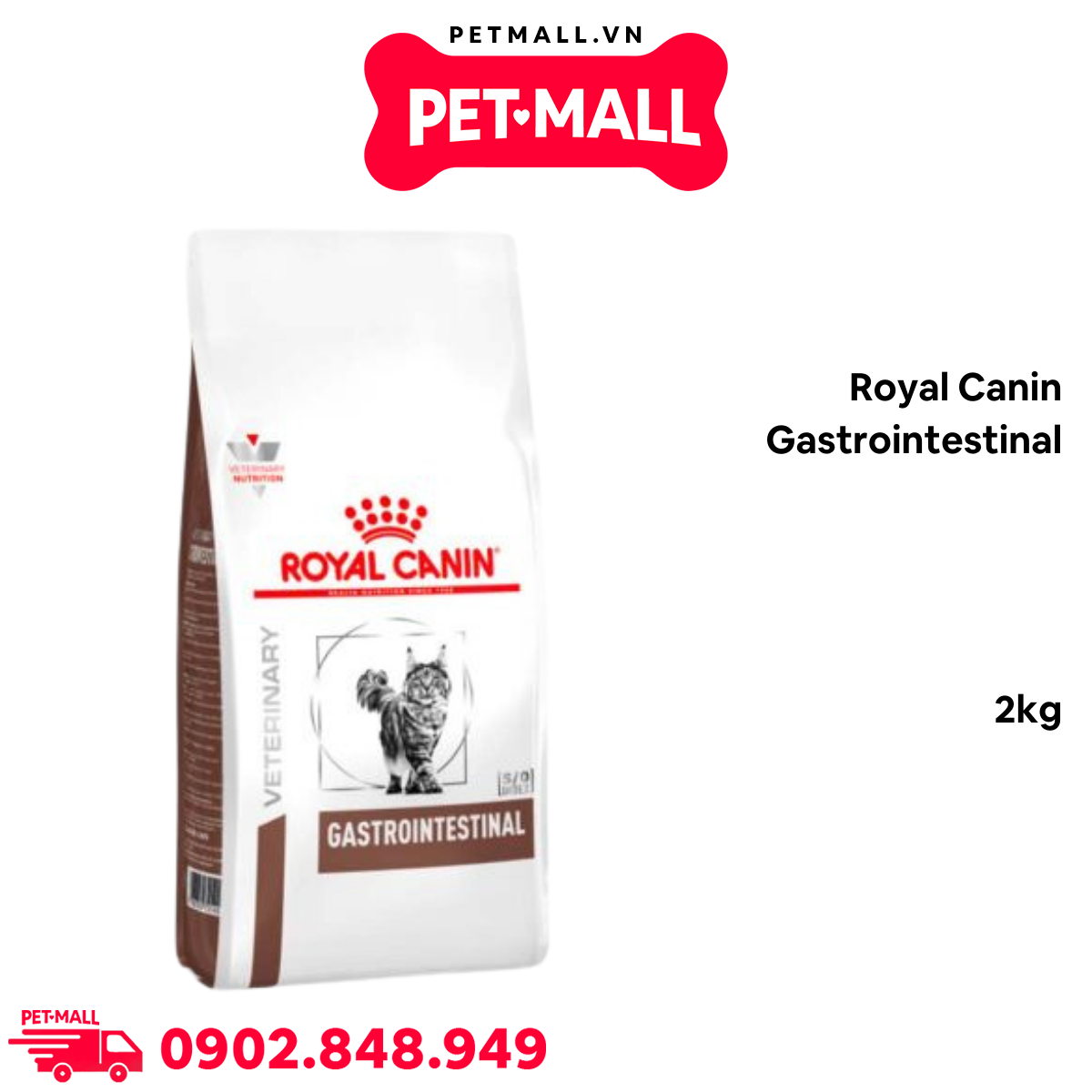 Thức ăn mèo Royal Canin Gastrointestinal 2kg - Hỗ trợ tiêu hoá Petmall