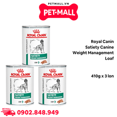 Combo Pate chó Royal Canin Satiety Canine Weight Management Loaf 410g - 3 lon - Hỗ trợ giảm cân Petmall