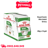 Hộp 12 Gói 85G - Pate Chó Royal Canin Mini Adult Gravy Petmall