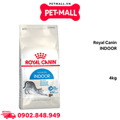 Thức ăn mèo Royal Canin INDOOR 4kg - Dành cho mèo trưởng thành trên 12 tháng tuổi Petmall
