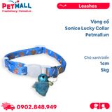 Vòng cổ Sonice Lucky Collar 5kg - 1cm Hình chó xanh biển Petmall