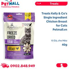 Treats Kelly & Co's Single Ingredient Chicken Breast for Cats 40g - Vị Gà, cho Mèo Petmall