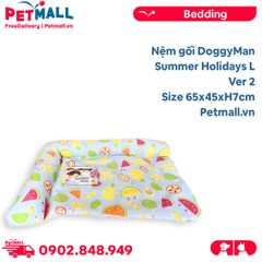 Nệm gối DoggyMan Summer Holidays L - Ver 2 - Size 65x45xH7cm Petmall
