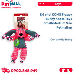 Đồ chơi KONG Floppy Bunny Knots Toys Small/Medium Size - Con thỏ dây thừng Petmall