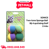 Đồ chơi SONICE Two-tone Sponge Ball - Bộ 4 quả bóng Gold 2 màu Petmall