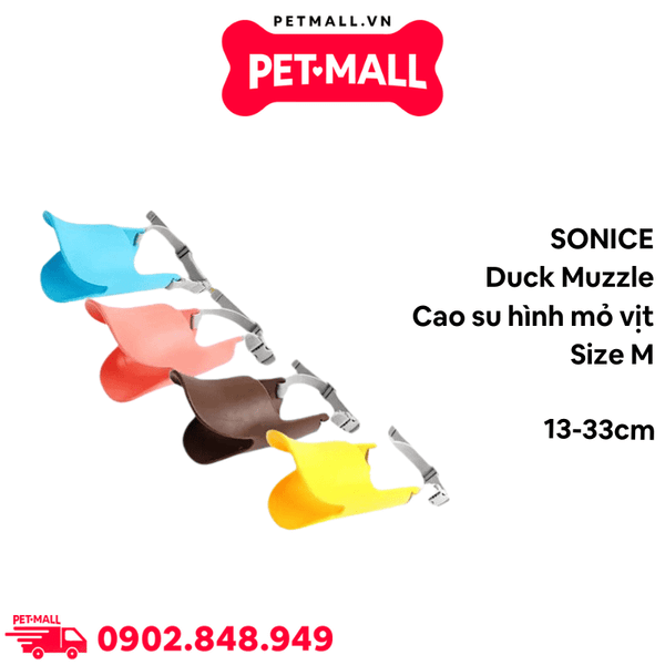 Rọ mõm SONICE Duck Muzzle size M | 13-33cm - Cao su hình mỏ vịt Petmall