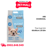 Tấm lót vệ sinh ABS CHARCOAL 60x90cm - 25 tấm than hoạt tính huấn luyện Pee Pads Petmall 2023