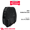 Balo thú cưng Wallet Pet Cute size 33 x 17 x 43 cm - Đen Petmall