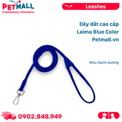 Dây dắt cao cấp Laima Blue Color 130cm - Màu Xanh dương Petmall