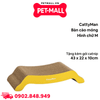 Bàn cào móng CattyMan cho mèo hình M 43 x 22 x 10 cm - Tặng kèm gói catnip Petmall
