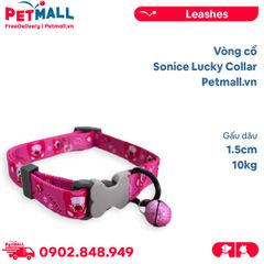 Vòng cổ Sonice Lucky Collar 10kg - 1.5cm Gấu dâu Petmall