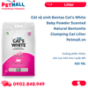  Cát vệ sinh Bentas Cat's White Baby Powder Scented Natural Bentonite Clumping Cat Litter Gói 10L - Hương phấn thơm, vón cục khử mùi tuyệt đối Petmall 