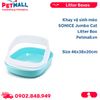  Khay vệ sinh mèo SONICE Jumbo Cat Litter Box Size 46x38x20cm Petmall 