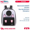 Balo du lịch SONICE Cat Paw Size 40x34x23cm - Màu đen - Phi hành gia, kèm túi phụ cao cấp Petmall