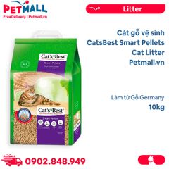 Cát gỗ vệ sinh CatsBest Smart Pellets Cat Litter 10kg - Làm từ gỗ Germany Petmall