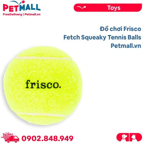 Đồ chơi Frisco Fetch Squeaky Tennis Balls - Hỗ trợ vận động và luyện tập Petmall