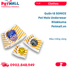 Quần tã chó đực SONICE Pet Male Underwear Rilakkuma - Màu vàng trắng Petmall