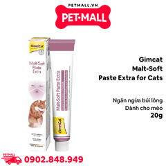 Gel dinh dưỡng Gimcat Malt-Soft Paste Extra for Cats 20g - Ngăn ngừa búi lông cho mèo Petmall