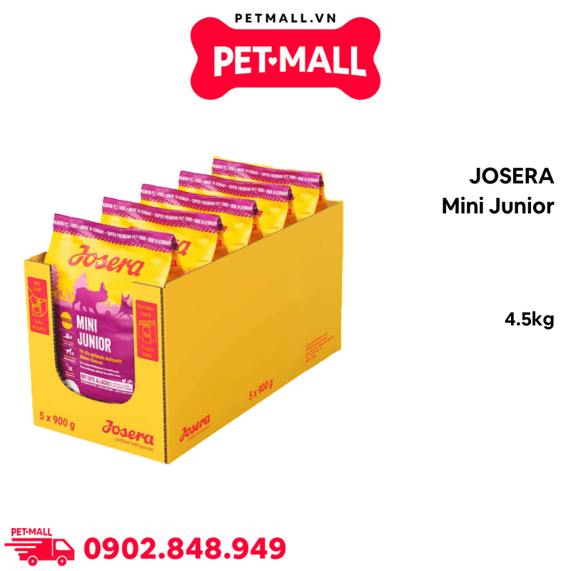 Thức ăn chó Josera Mini Junior 4.5kg - chó con giống nhỏ nhập Germany Petmall