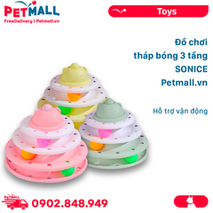 Đồ chơi tháp bóng 3 tầng SONICE - Hỗ trợ vận động Petmall