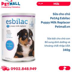 Sữa cho chó PetAg Esbilac Puppy Milk Replacer 340g - Sữa bột cho chó con, bổ sung dinh dưỡng và khoáng chất nhập USA Petmall