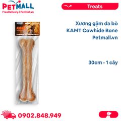 Xương gặm da bò KAMT Cowhide bone 30cm - 1 cây Petmall