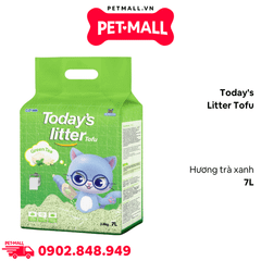 Cát vệ sinh mèo Today's Litter Tofu 7L - Đậu nành soya - Hương trà xanh Petmall