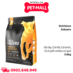 Thức ăn chó Nutrience Subzero 3.6kg - Vị gà tây, cá hồi, cá trích, cá tuyết và rau củ quả tự nhiên Petmall