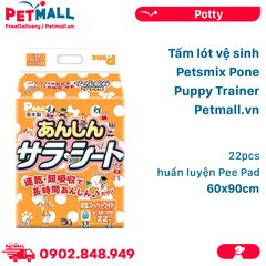 Tấm lót vệ sinh Petsmix Pone Puppy Trainer 60x90cm - 22pcs huấn luyện Pee Pad Petmall
