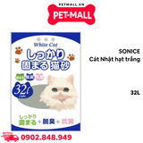Cát vệ sinh SONICE Bentonite Cat Litter 32L - Cát Nhật hạt trắng Petmall Petmall