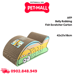 Bàn cào móng AFP Belly Rubbing Fish Scratcher Carton Size 42x21x18cm - Hình cá, tặng kèm catnip Petmall