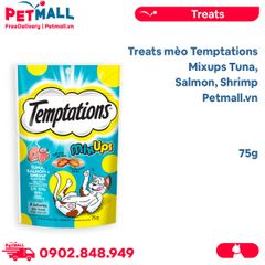 Treats mèo Temptations Mixups Tuna, Salmon, Shrimp 75g Petmall