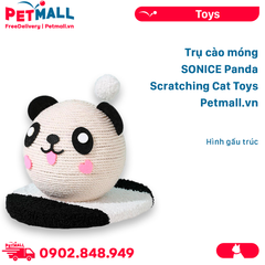 Trụ cào móng SONICE Panda Scratching Cat Toys - Hình gấu trúc Petmall
