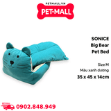 Nệm SONICE Big Bear Pet bed hình gấu size M - 35 x 45 x 14 cm | Màu xanh dương Petmall