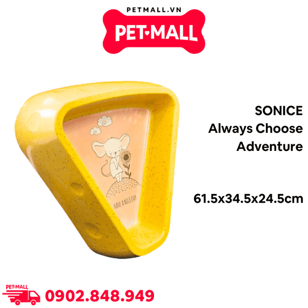 Chén thức ăn SONICE Always Choose Adventure - Size 61.5x34.5x24.5cm Petmall