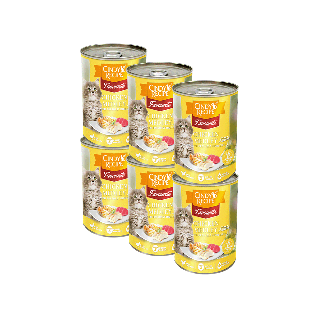 Combo 6 Lon 400G - Pate mèo Cindys Recipe - Vị Thịt Gà cho mèo con Petmall