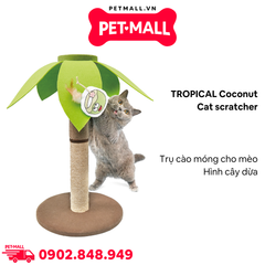Đồ chơi TROPICAL Coconut Cat scratcher size - Trụ cào móng cho mèo hình cây dừa Petmall