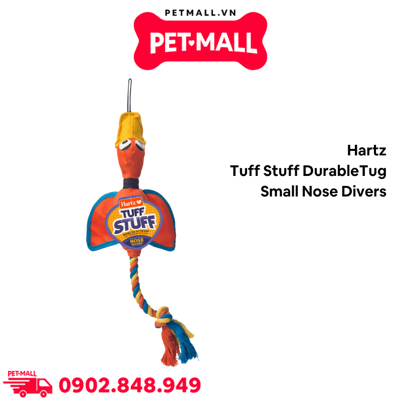 Đồ chơi Hartz Tuff Stuff DurableTug Small Nose Divers - Con vịt trời kêu tít tít size Nhỏ Petmall