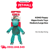 Đồ chơi KONG Floppy Hippo Knots Toys Medium/Large Size - Con hà mã dây thừng Petmall