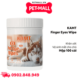 Khăn ướt KAMT Finger Eyes Wipe vệ sinh mắt cho chó - Hộp 100 cái Petmall