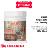 Khăn ướt KAMT Finger Cots Ear Cleaning xỏ ngón tay vệ sinh tai cho chó - Hộp 50 cái Petmall