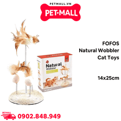 Đồ Chơi FOFOS Natural Wobbler Cat Toys Size 14x25cm - Bàn Cào Móng Lông Vũ Tự Nhiên Petmall