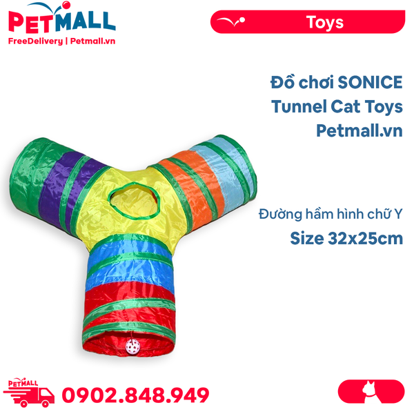 Đồ chơi SONICE Tunnel Cat Toys Size 32x25cm - Đường hầm hình chữ Y Petmall