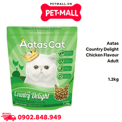 Thức ăn mèo Aatas Country Delight Chicken Flavour Adult 1.2kg - Thịt gà Petmall