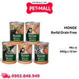 Combo Pate MONGE Bwild Grain Free Mix vị 400g - 12 lon Petmall