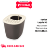 Nhà vệ sinh mèo Sonice Lapule N3 - 40 x 51 x 38 cm - Xám Đen  | Tặng Kèm Xẻng Petmall