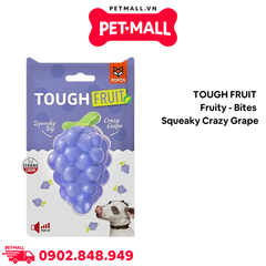 Đồ chơi TOUGH FRUIT fruity-bites Squeaky Crazy Grape - Chùm nho phát ra tiếng, hỗ trợ nhai gặm giảm stress Petmall