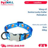 Vòng cổ Sonice Lucky Collar 20kg - 2cm Hình chó xanh biển Petmall